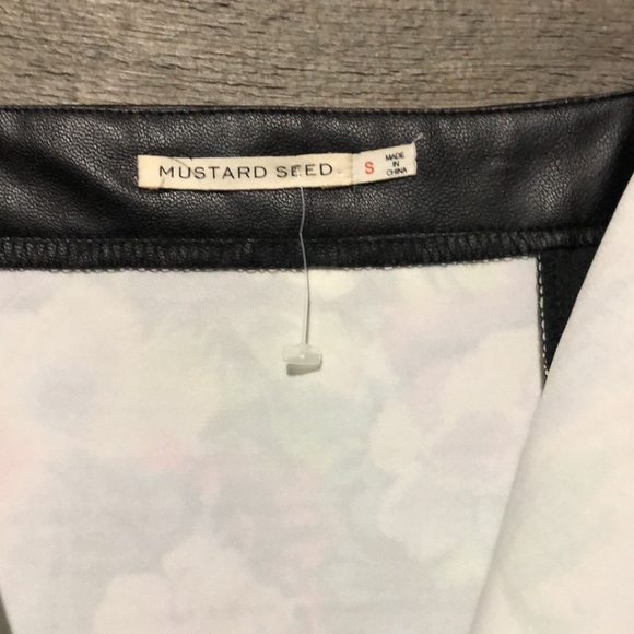 NWOT Mustard Seed funky floral striped strapless dress - Picture 3 of 9